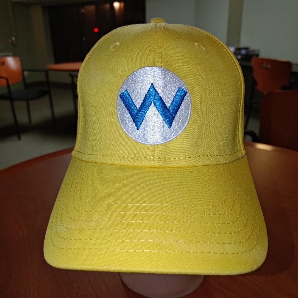 Super Mario Bros. Wario Embroidered Logo Fitted Hat Cap